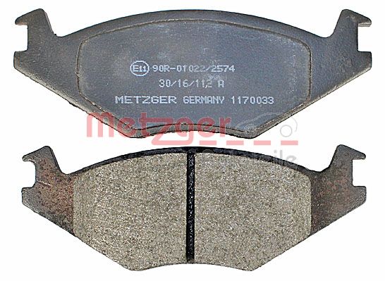 METZGER 1170033 Bremsbelagsatz, Scheibenbremse